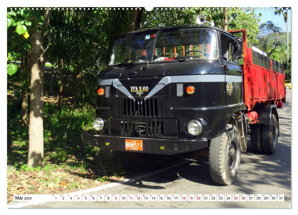 Pure nostalgia - GDR vehicles in Cuba (CALVENDO wall calendar 2024) 