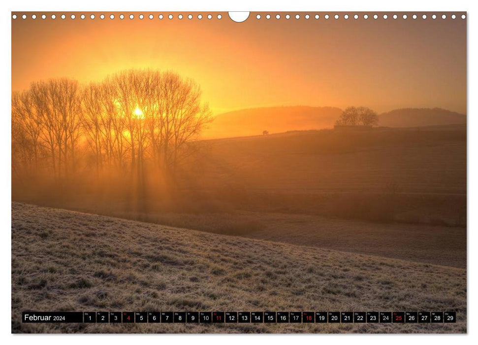 Ambiances lumineuses Thuringe - Un voyage du matin au soir (calendrier mural CALVENDO 2024) 