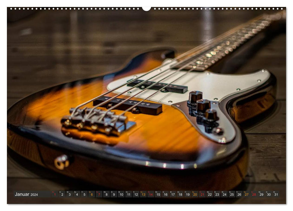Bassgitarren - einfach cool (CALVENDO Premium Wandkalender 2024)