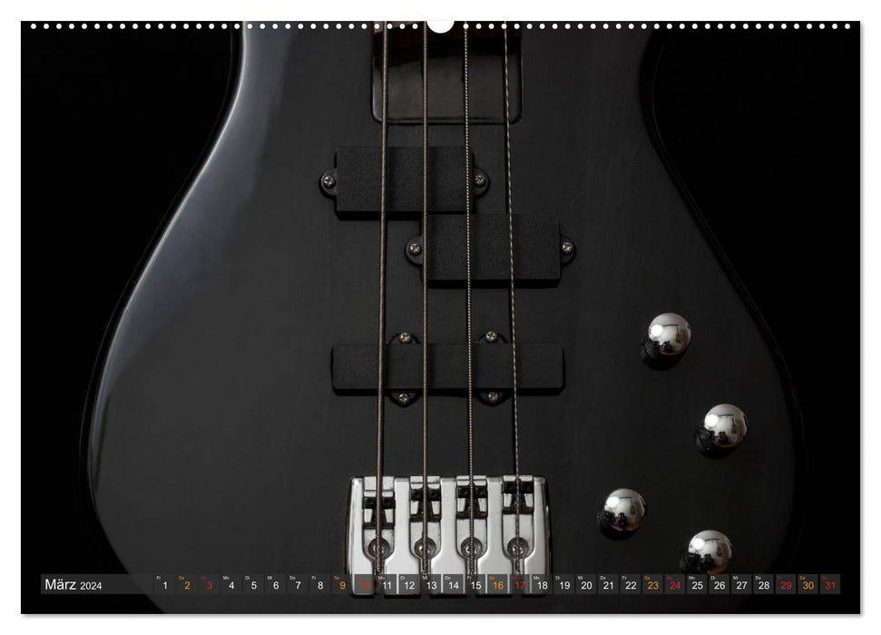 Bassgitarren - einfach cool (CALVENDO Premium Wandkalender 2024)