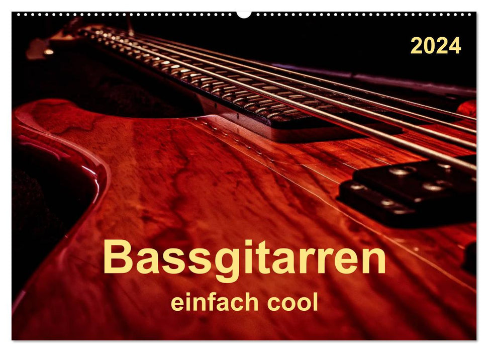 Bass guitars - simply cool (CALVENDO wall calendar 2024) 