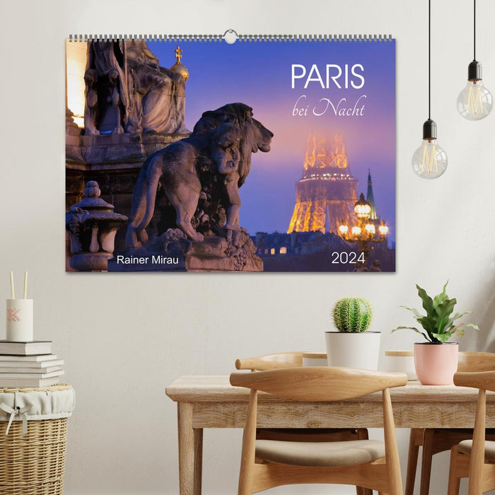Paris bei Nacht 2024 (CALVENDO Wandkalender 2024)