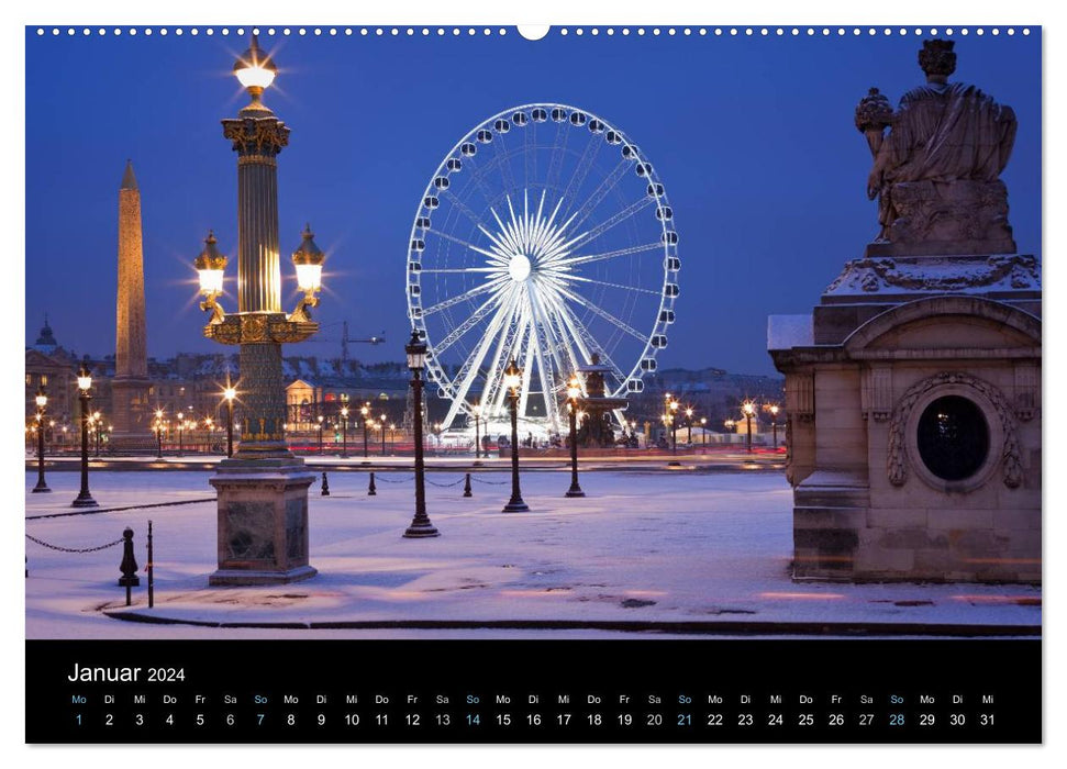 Paris bei Nacht 2024 (CALVENDO Wandkalender 2024)