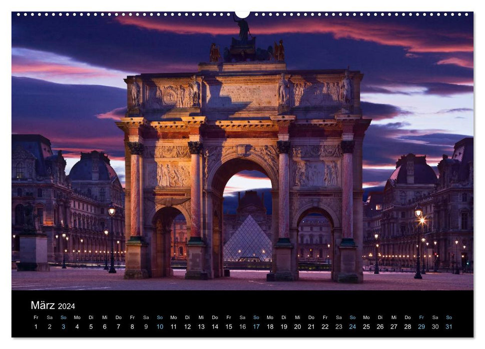 Paris at Night 2024 (CALVENDO Wall Calendar 2024) 