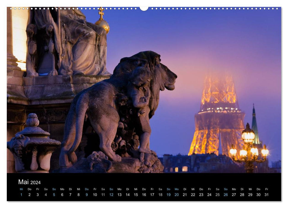 Paris at Night 2024 (CALVENDO Wall Calendar 2024) 