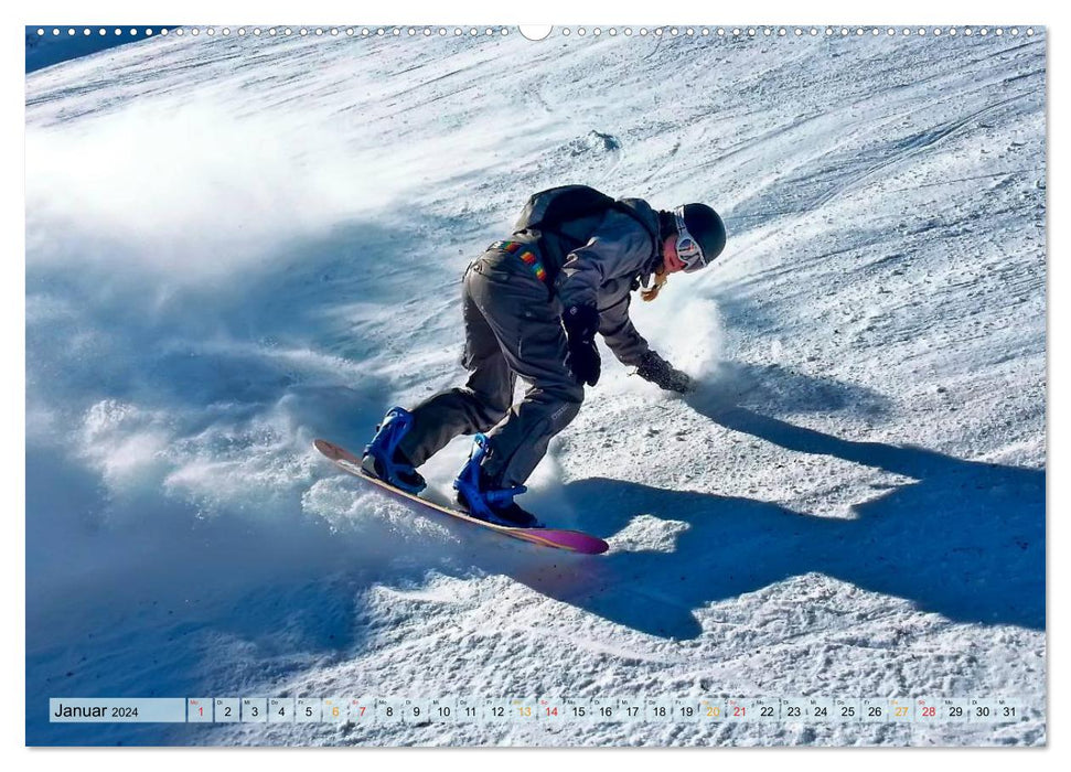 Snowboarding - a piece of freedom (CALVENDO Premium Wall Calendar 2024) 