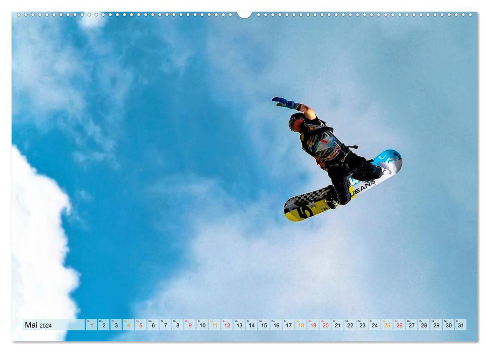 Snowboarding - a piece of freedom (CALVENDO Premium Wall Calendar 2024) 