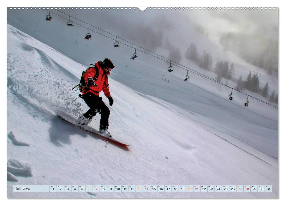 Snowboarding - a piece of freedom (CALVENDO Premium Wall Calendar 2024) 