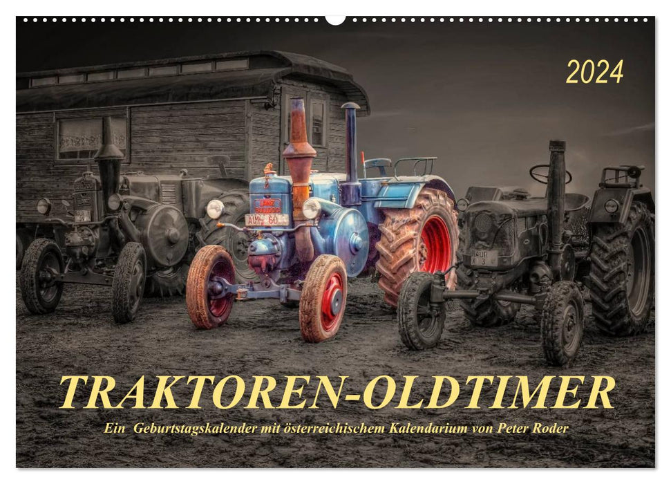 Tractors - vintage cars (CALVENDO wall calendar 2024) 