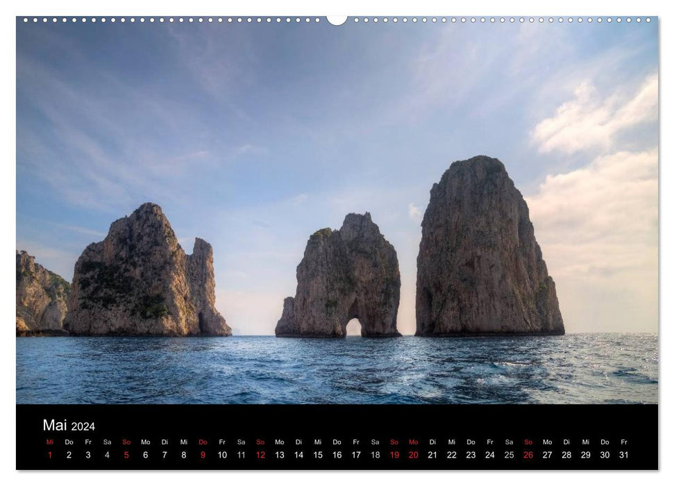 Amalfiküste und Capri (CALVENDO Premium Wandkalender 2024)