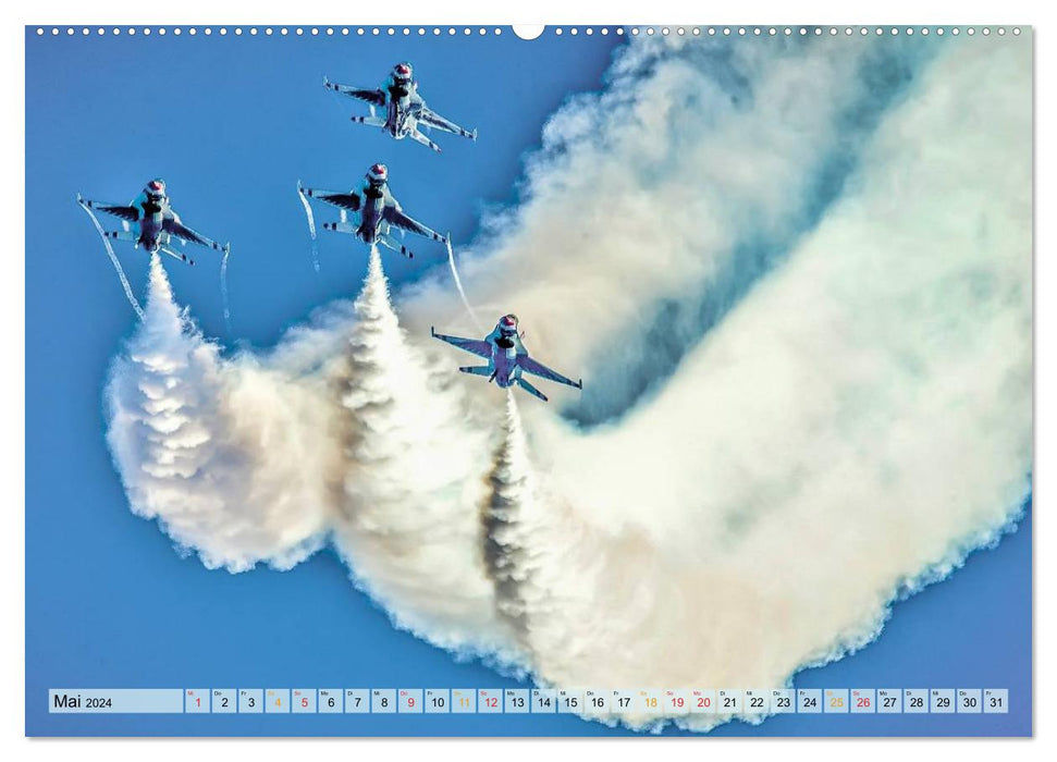 Spectacle aérien - soyez libre (Calendrier mural CALVENDO Premium 2024) 