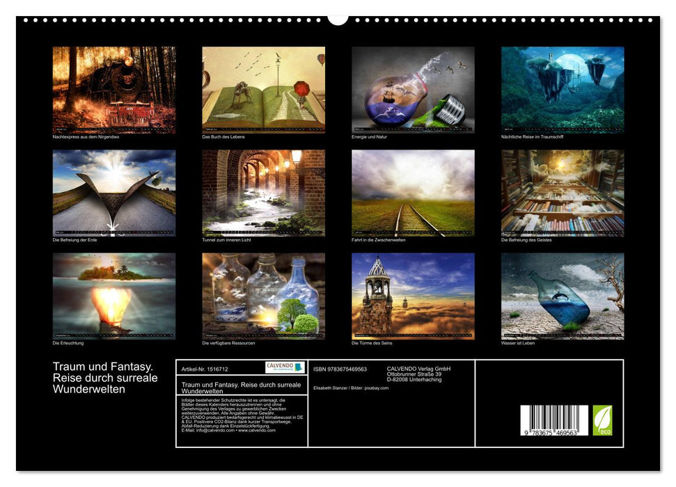 Dream and fantasy. Journey through surreal worlds of wonder (CALVENDO Premium Wall Calendar 2024) 