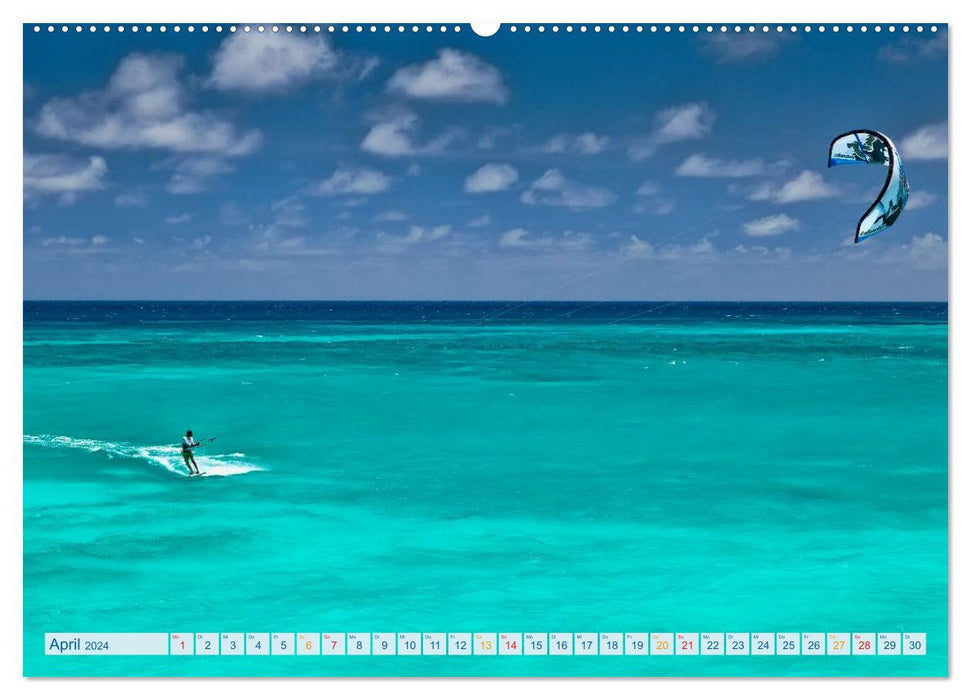 Kitesurfen - über den Wellen (CALVENDO Wandkalender 2024)