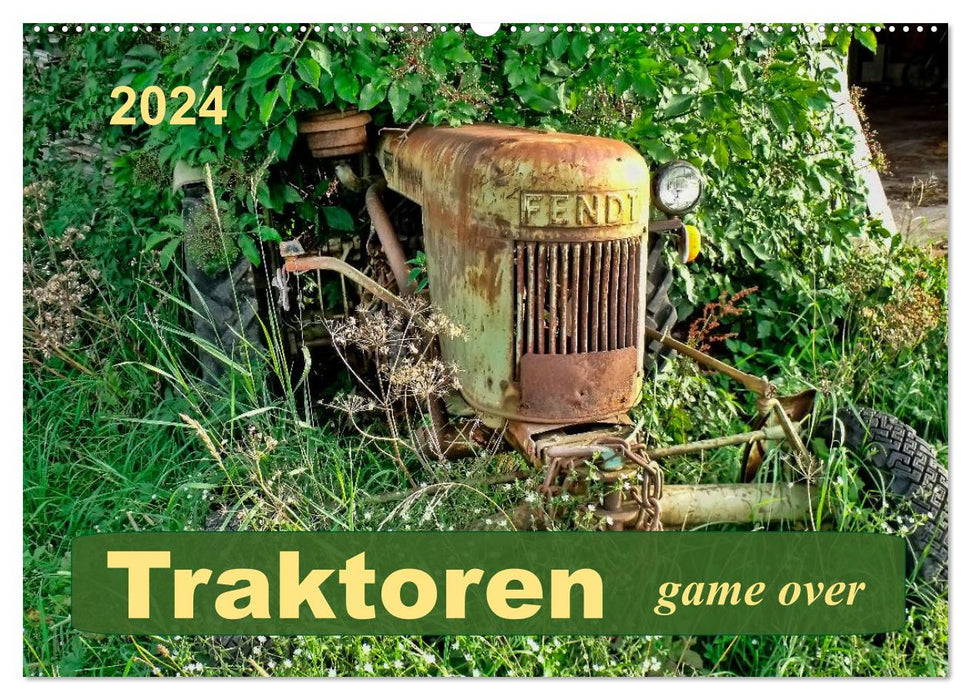 Tractors - game over (CALVENDO wall calendar 2024) 