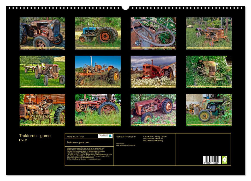 Tractors - game over (CALVENDO wall calendar 2024) 