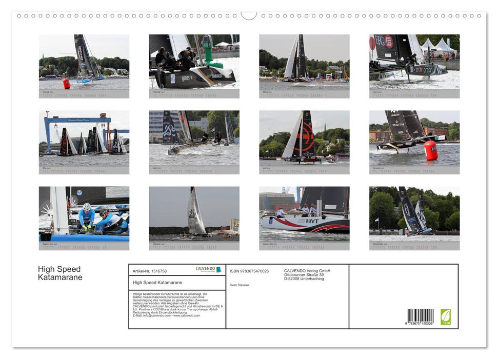High Speed ​​Catamarans - Floating to the Limit (CALVENDO Wall Calendar 2024) 