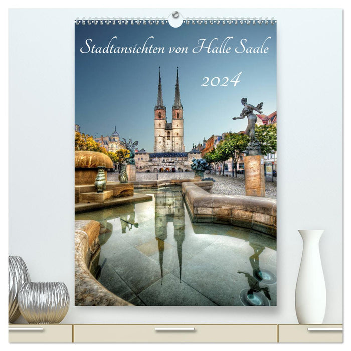 City views of Halle Saale 2024 (CALVENDO Premium Wall Calendar 2024) 