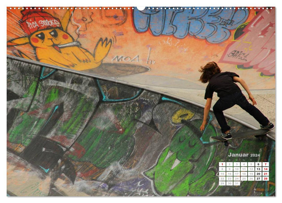 Skater. Skateboarding-Impressionen (CALVENDO Premium Wandkalender 2024)