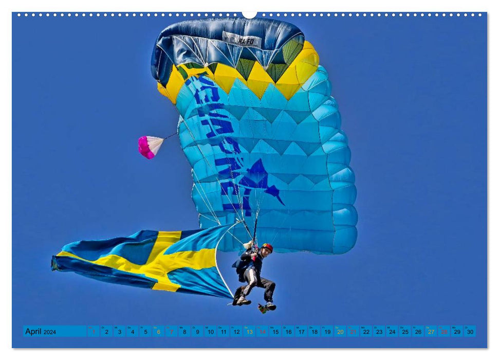 Skydiving - courage and adventure (CALVENDO wall calendar 2024) 