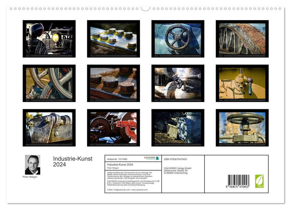 Art industriel 2024 (Calvendo Premium Wall Calendar 2024) 