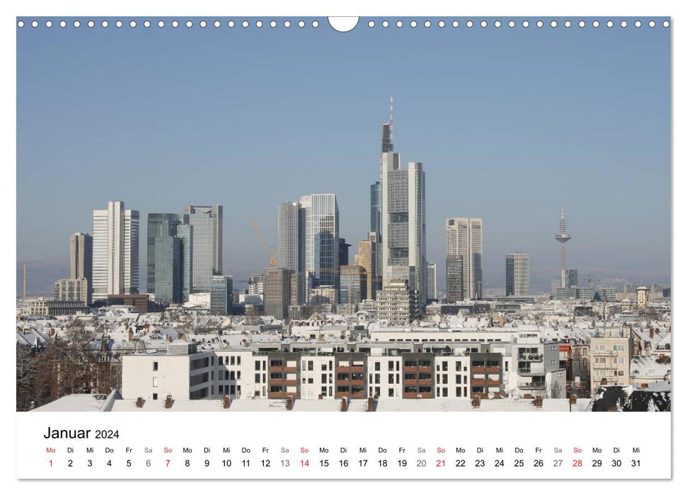 Frankfurt Skyline von Petrus Bodenstaff (CALVENDO Wandkalender 2024)