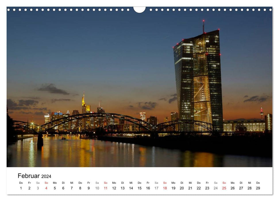 Frankfurt skyline by Petrus Bodenstaff (CALVENDO wall calendar 2024) 