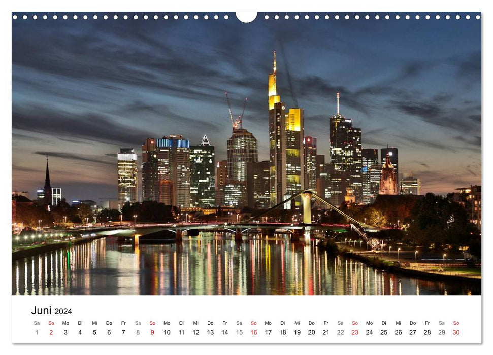 Frankfurt skyline by Petrus Bodenstaff (CALVENDO wall calendar 2024) 