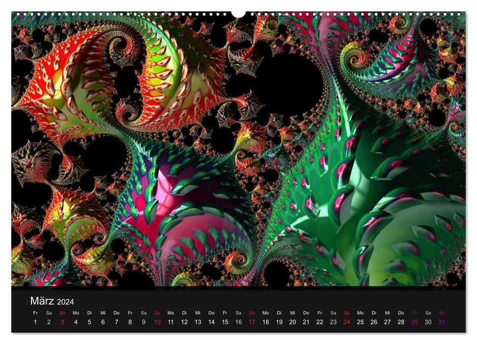 Fraktale Schönheit 2024 (CALVENDO Premium Wandkalender 2024)