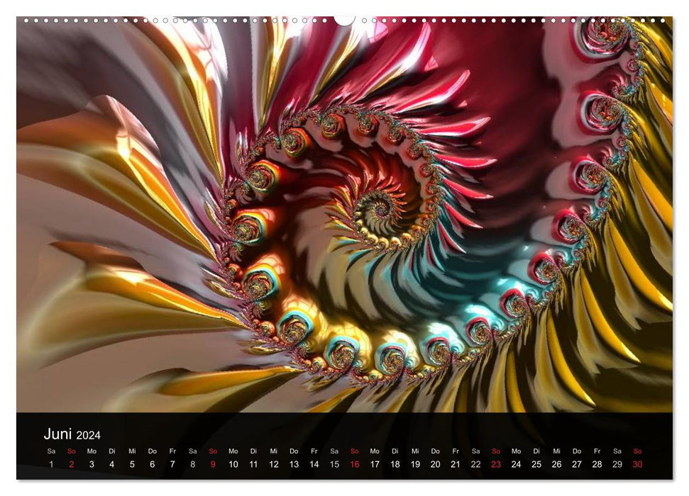 Fractal Beauty 2024 (Calvendo Premium Calendrier mural 2024) 