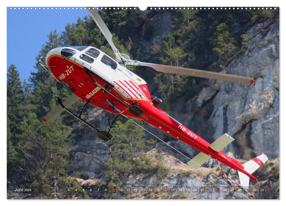 Hélicoptère dans les airs (Calendrier mural CALVENDO Premium 2024) 