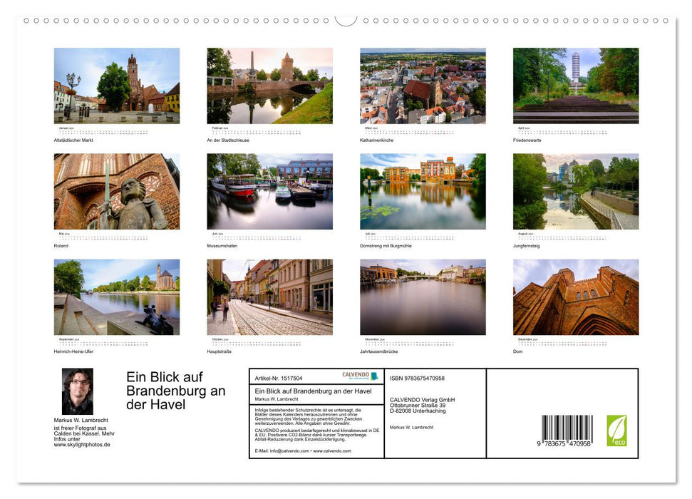 Ein Blick auf Brandenburg an der Havel (CALVENDO Premium Wandkalender 2024)