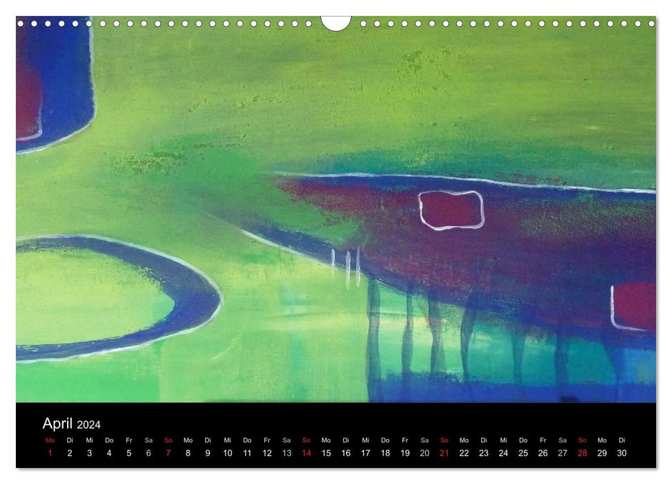 Farbspuren - Kunstkalender (CALVENDO Wandkalender 2024)