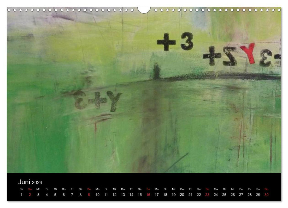 Traces de couleur - Calendrier artistique (Calendrier mural CALVENDO 2024) 