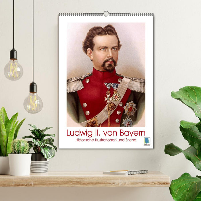 Ludwig II. von Bayern: Historische Illustrationen und Stiche (CALVENDO Wandkalender 2024)