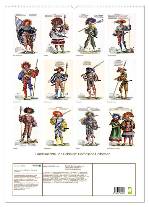 Landsknechte und Soldaten: Historische Uniformen (CALVENDO Wandkalender 2024)