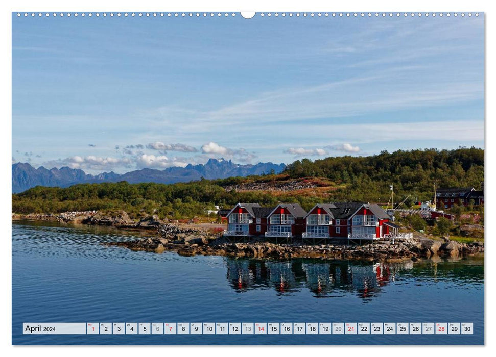 Hurtigruten - Fascination de la nature (Calendrier mural CALVENDO Premium 2024) 