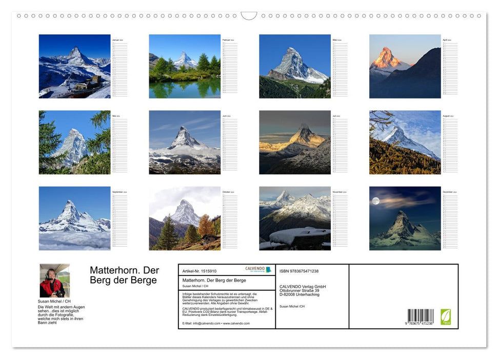 Matterhorn. Der Berg der Berge (CALVENDO Wandkalender 2024)