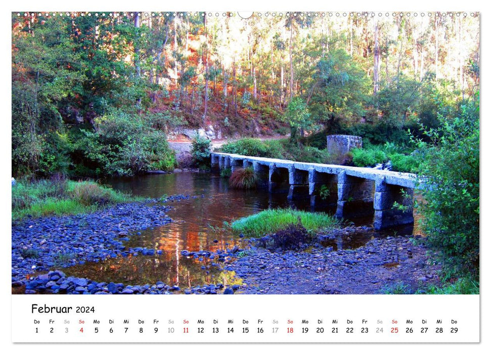 Chemin de Saint-Jacques - Camino Portugues (Calendrier mural CALVENDO 2024) 