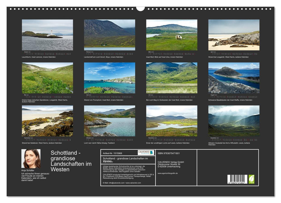 Schottland - grandiose Landschaften im Westen (CALVENDO Wandkalender 2024)