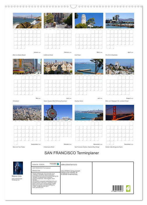 SAN FRANCISCO Terminplaner (CALVENDO Wandkalender 2024)