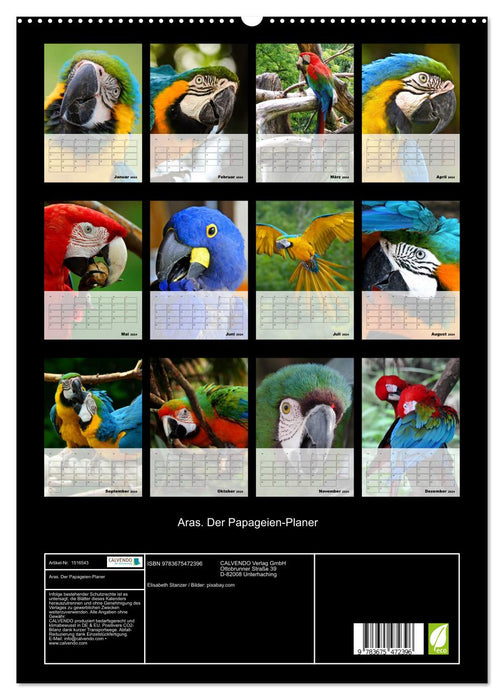 Macaws. The Parrot Planner (CALVENDO Premium Wall Calendar 2024) 
