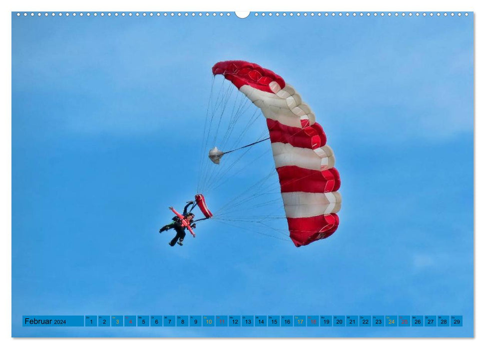 Fallschirmspringen - Mut und Abenteuer (CALVENDO Premium Wandkalender 2024)