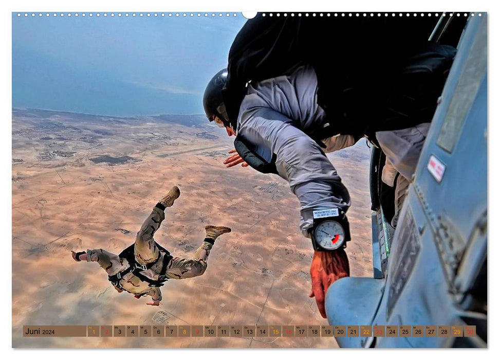 Skydiving - courage and adventure (CALVENDO Premium Wall Calendar 2024) 