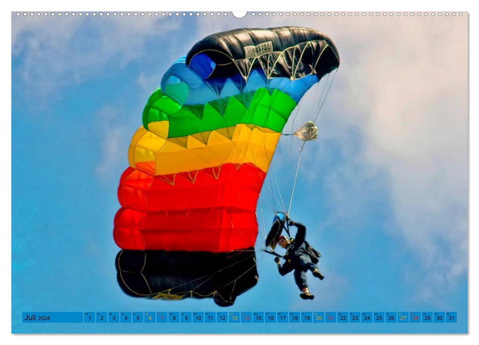 Skydiving - courage and adventure (CALVENDO Premium Wall Calendar 2024) 