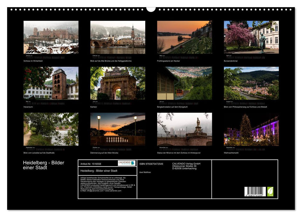 Heidelberg - Pictures of a city (CALVENDO wall calendar 2024) 