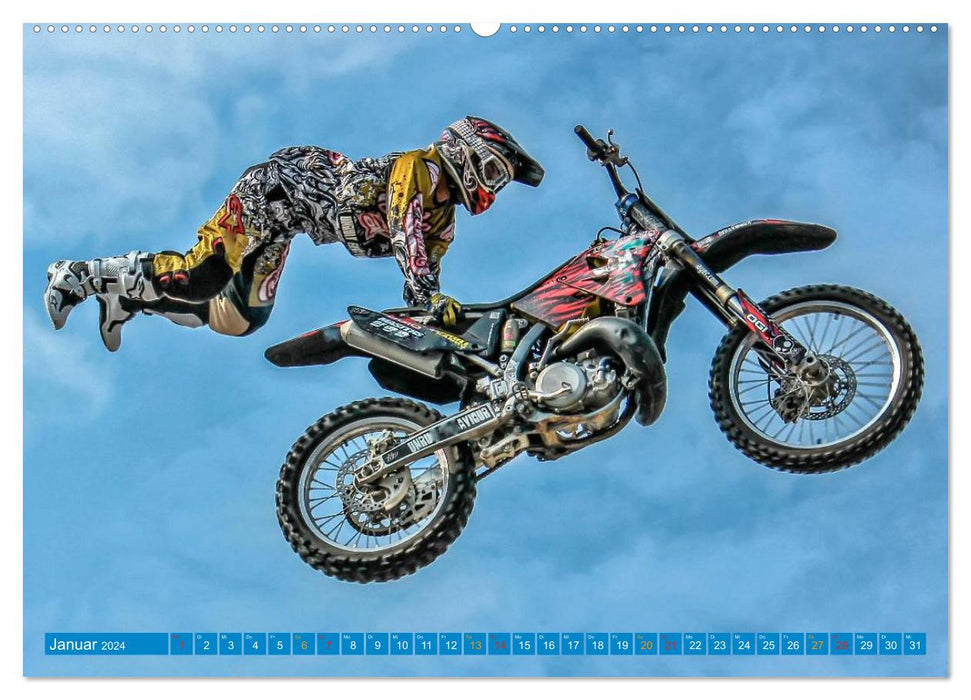 Motocross - with full risk (CALVENDO Premium Wall Calendar 2024) 