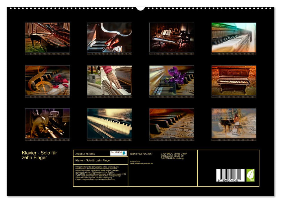 Klavier - Solo für zehn Finger (CALVENDO Premium Wandkalender 2024)