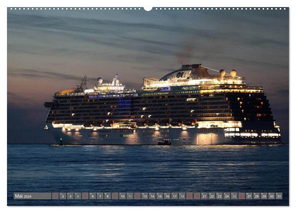 Cruise Warnemünde (CALVENDO Premium Wall Calendar 2024) 