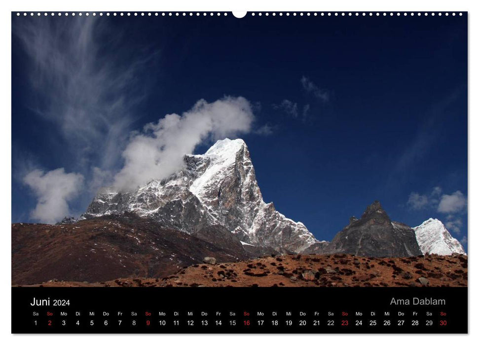 Die schönsten Berge des Khumbu Himal (CALVENDO Premium Wandkalender 2024)