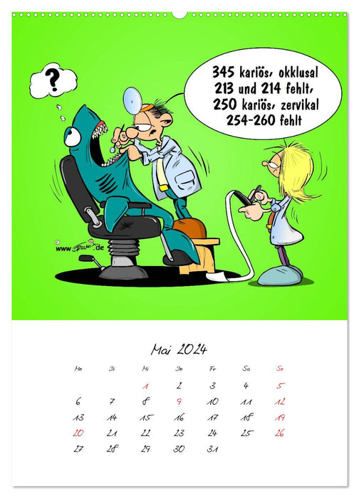 Trumix Cartoons - Gesundheit (CALVENDO Premium Wandkalender 2024)